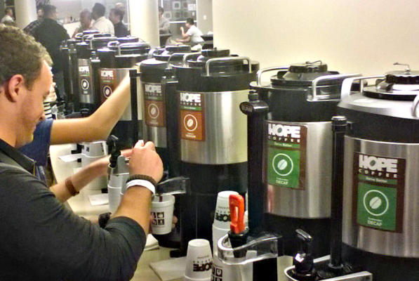 HOPE Coffee helps you set up a coffee bar in your church.