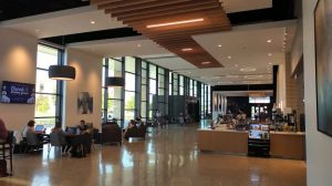 Spacious indoor seating