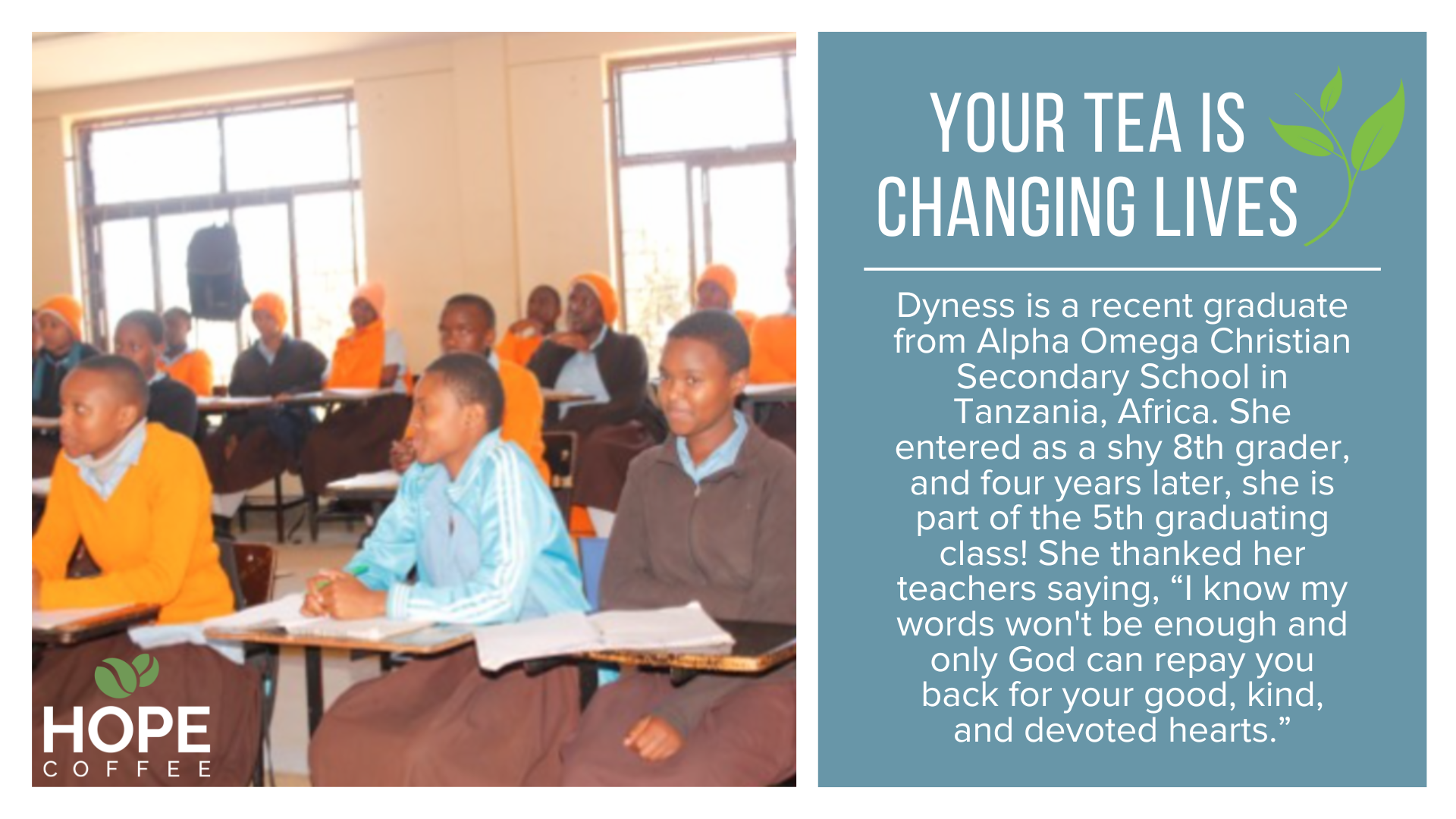 Monthly Impact Story Announcement Slide August