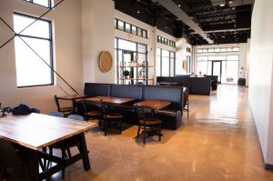 Spacious indoor seating.